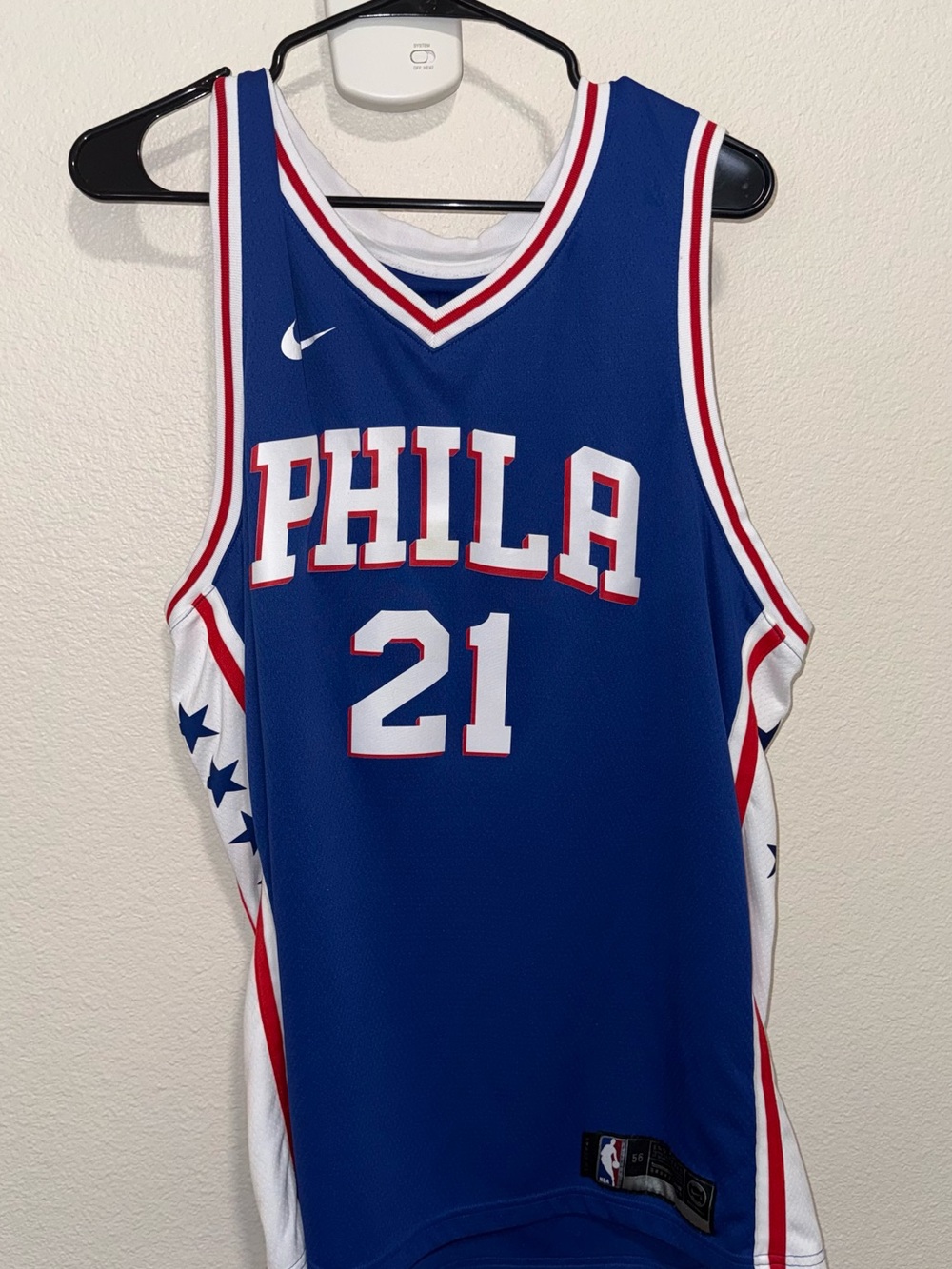 NBA Blue PHILA #21 Basketball Jersey